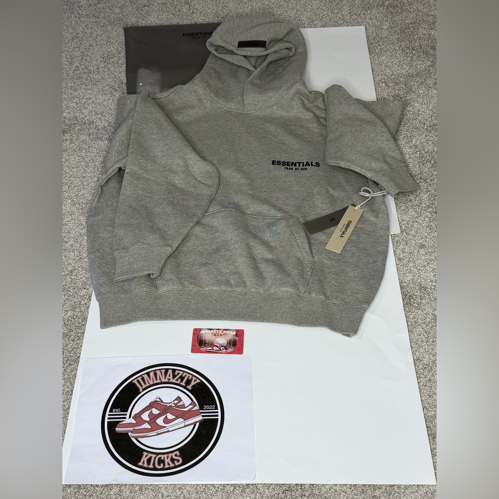 Essentials Fear of God Dark Oatmeal Sweatshirt Hoodie Size Small